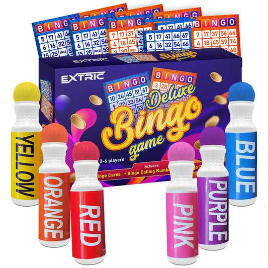 EXTRIC Bingo Game daubers for precise, mess-free marking during family play.