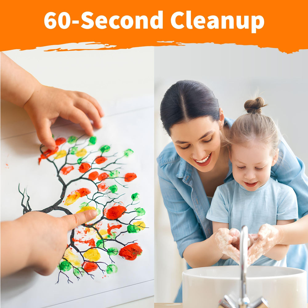 EXTRIC Washable Paint for kids’ hands-on finger painting shows safe, mess-free layering.