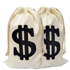 Eyllaaoo 2-pack money bags with drawstring closure for secure, reusable gifting and play.