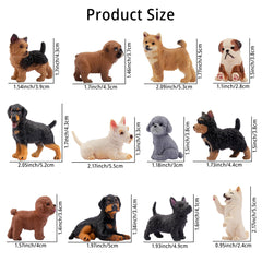 EYSCOTA dog figurines Yorkshire Terrier pair perfect for cake toppers