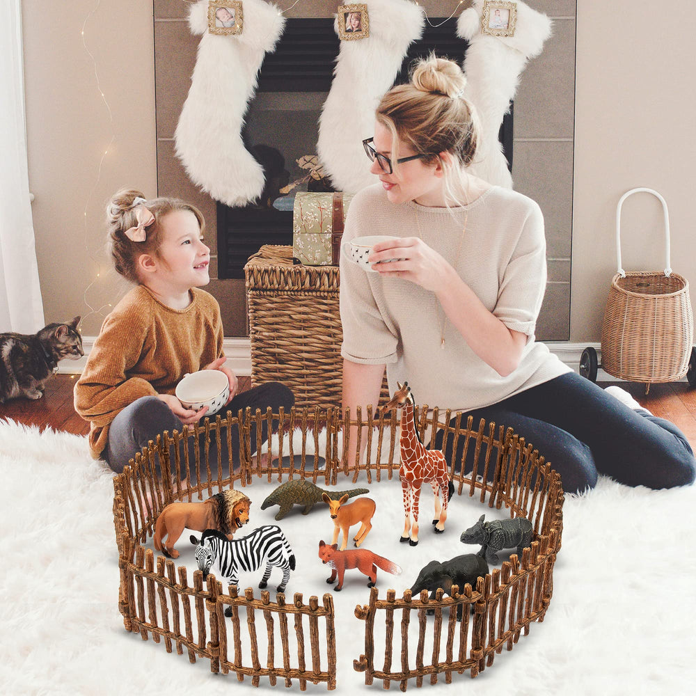 EYSCOTA realistic fence brown panel detail shows durable PVC construction for kids