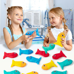 EYxsaxenk nylon fish beanbags with calcium filling designed for durable, kid-friendly play.