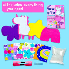 EZCRA 4 easy unicorn-themed projects encourage creativity and motor skill practice.
