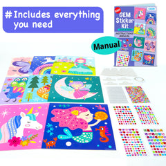 EZCRA diamond art kit with shimmering gems for colorful crafts.