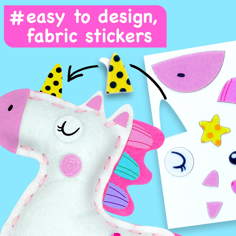 EZCRA jumbo plastic needles designed for kid-safe sewing adventures.