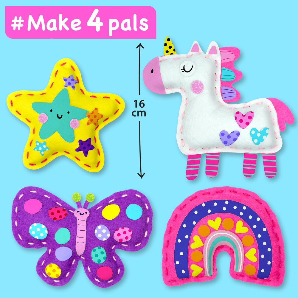 EZCRA Unicorn sewing kit with pre-punched holes supports safe, mess-free learning.