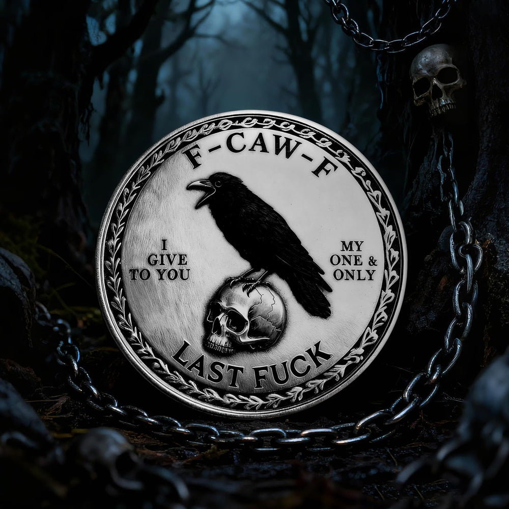The F-CAW-F Coin’s metal build supports everyday carry and display.