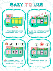 Fabeto Talking Flash Cards dinosaur-shaped reader for durable learning