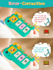Fabeto Talking Flash Cards simple setup for independent play