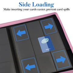 Fabmaker binder displays 360-card capacity across 20 pages for organization.