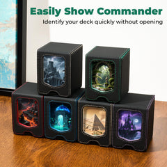 Fabmaker Deck Box converts into a stable stand for easy card access.