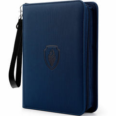Fabmaker Premium binder front cover with navy exterior offering sturdy protection.