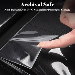 Fabmaker internal sleeves keep cards visible with ultra-clear clarity.