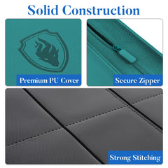 Closeup of Fabmaker zipper on turquoise binder for dust protection