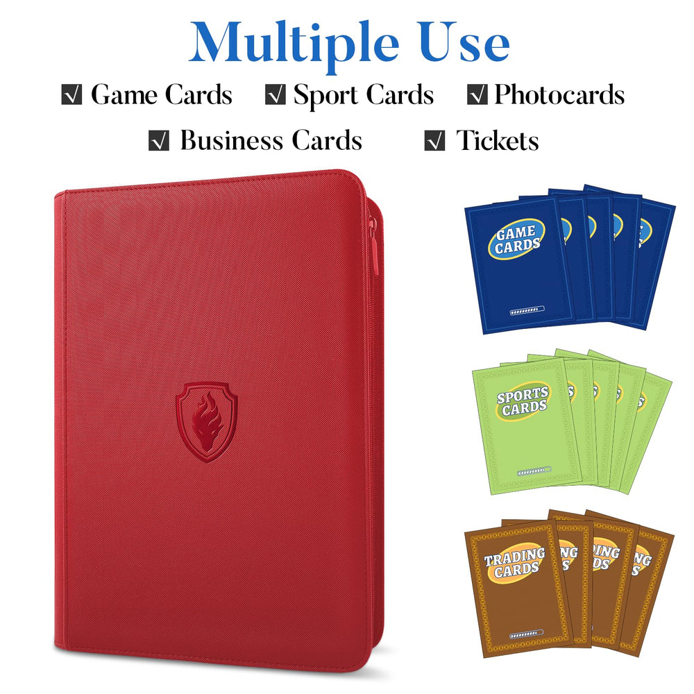 Fabmaker water-resistant PU cover binder protects cards during travel.