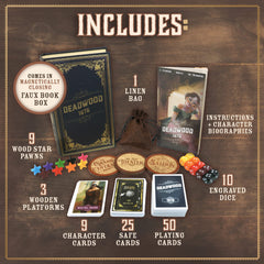 Playing cards set from Deadwood 1876 ready for strategy and bluff