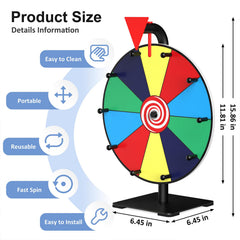 Facilife spinning wheel portable stand supports quick travel between venues.