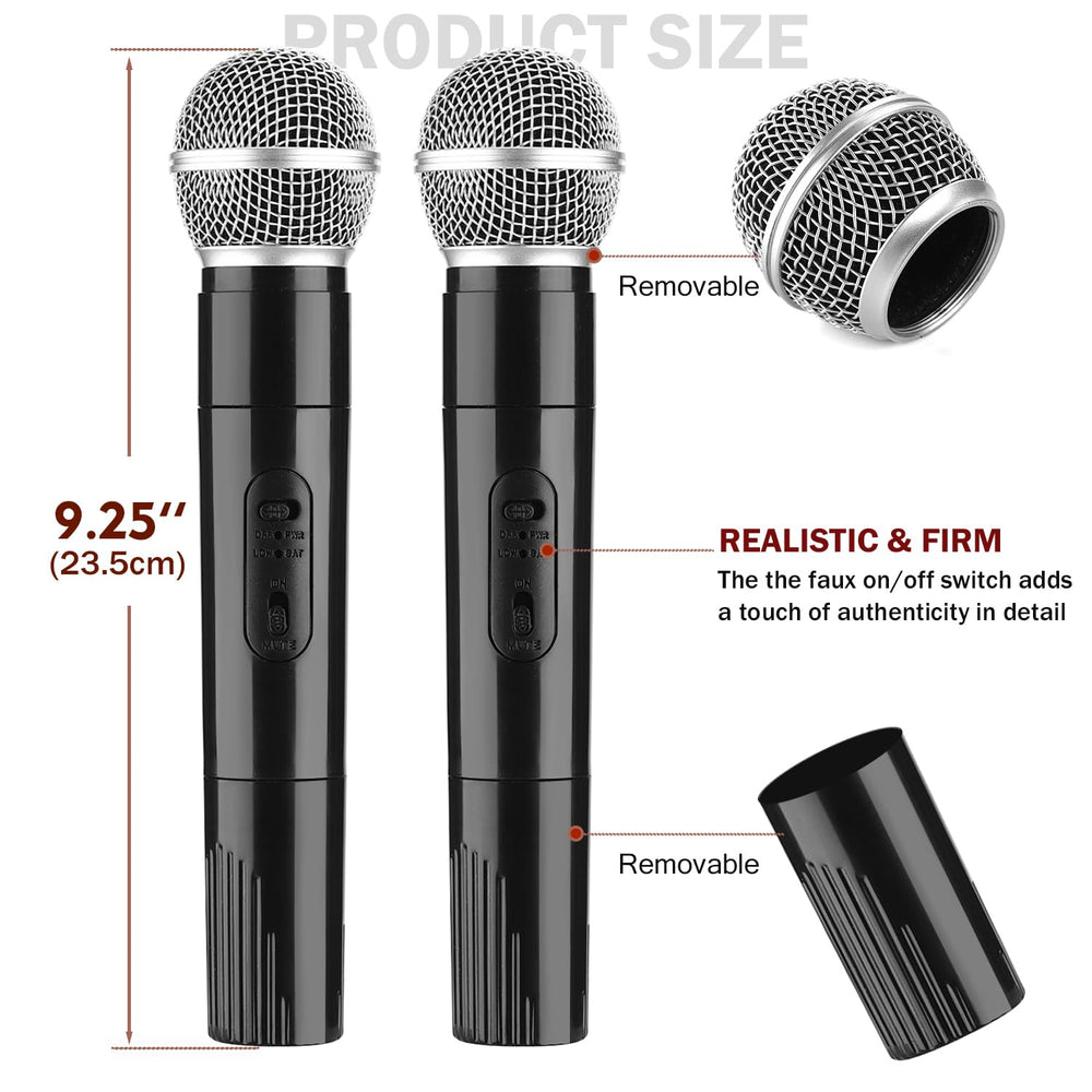 Facmogu realistic microphone prop detail with authentic on off style