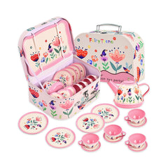 Fairy Toona floral tea party teapot pink for imaginative play and social tea-time pretend