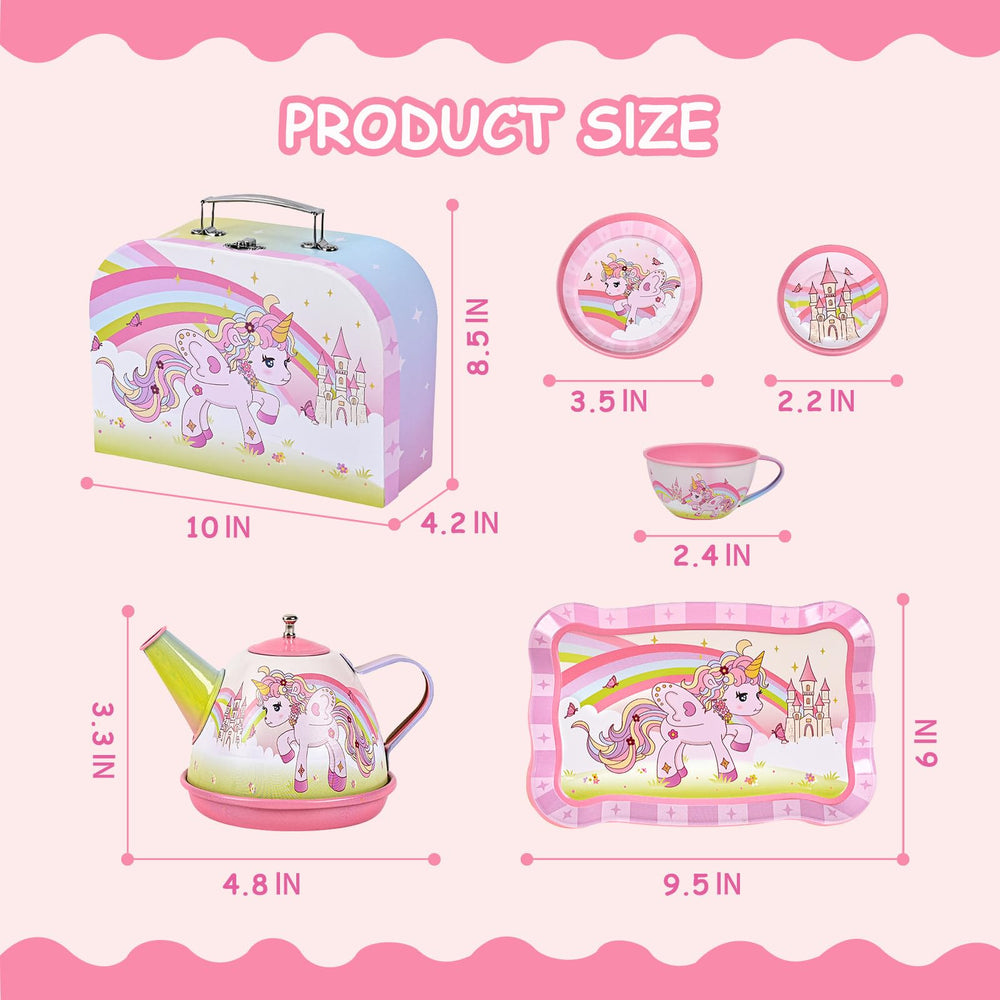 Fairy Toona Unicorn Plates—durable surface supports tiny hands during pretend snacks.