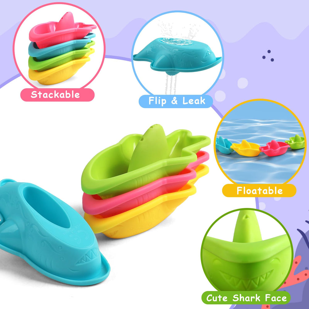 Fajiabao baby bath toy boat-1 promotes racing and water play