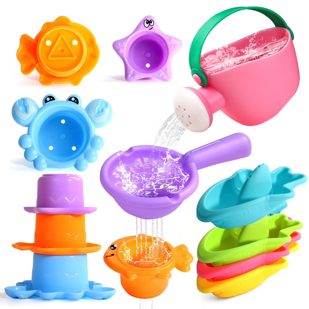 Fajiabao baby bath toys: watering can for pouring fun and bath-time engagement.