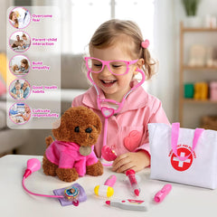 Fajiabao doctor kit adjustable thermometer enables realistic diagnostics in play.