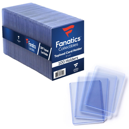 Fanatics 3x4 top loader front view protecting standard trading cards