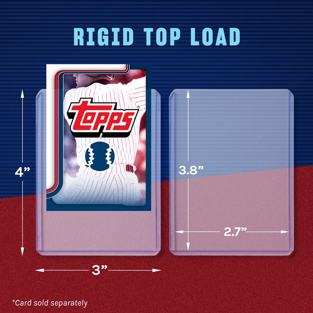 Fanatics 3x4 top loader side angle showing rigid protection