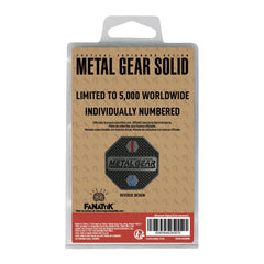 Fanattik Metal Gear Solid coin packaging highlights its collectible status.
