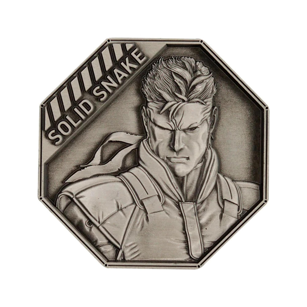 Fanattik Solid Snake coin embossed detail for bold display.