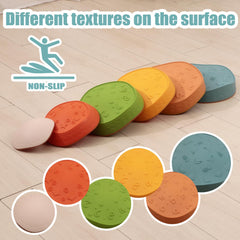 Fanboxk Stepping Stones color differentiation supports early color learning during sensory play.
