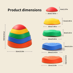 Fanboxk stepping stones with non-slip edges enhance grip on carpet, tile, or grass