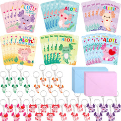 Fancy Land axolotl design variations ideal for personal messages.