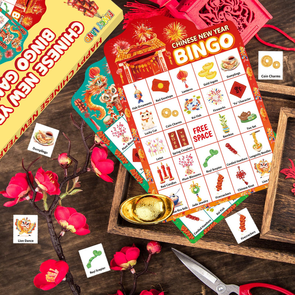 Fancy Land calling card guides a lively, organized bingo round