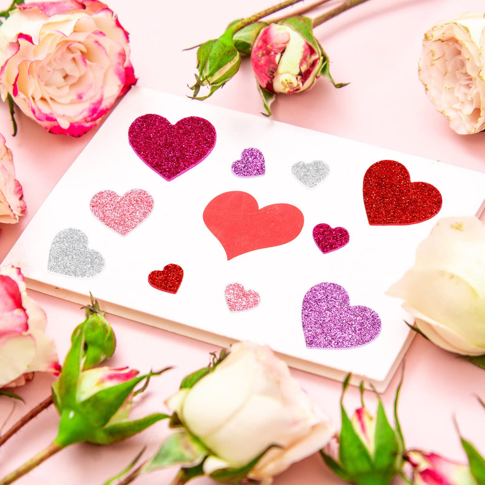 Fancy Land classroom craft hearts for posters and displays.