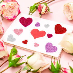 Fancy Land classroom craft hearts for posters and displays.