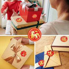 Fancy Land invitation stickers brighten greeting cards with cheerful horses.