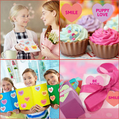 Fancy Land valentines stickers ideal for DIY projects and holiday wrapping.