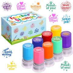Fancy Land teacher stamps set in bright colors for classroom feedback.