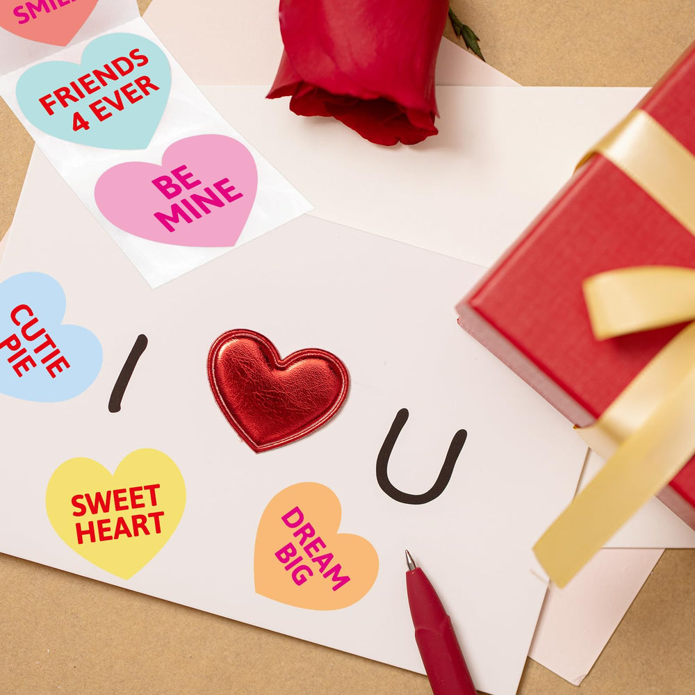 Fancy Land shrink-wrapped candy heart roll for classroom exchanges.