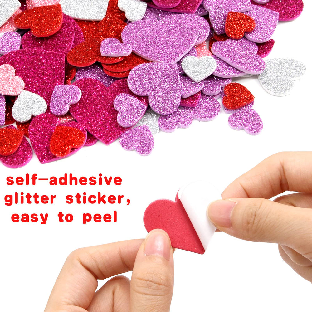 Fancy Land valentines craft heart stickers for DIY cards.