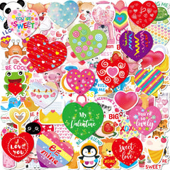 Fancy Land Valentines stickers set of 100 for kids projects and bottles