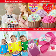 Fancy Land Valentines easy peel stickers, ideal for gifts and classroom crafts