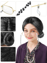 FancyFun glasses with chain close-up highlighting the complete look.