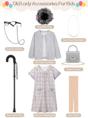 FancyFun old lady glasses with chain—secure eyewear for pretend play.