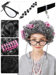 FancyFun grandma wig—adds a realistic touch to the costume.