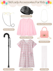 FancyFun old lady glasses with chain provide authentic detail and hands-free use.