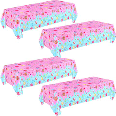 Fanfanwin Candyland tablecloth pattern with lollipop pink for vibrant party setup