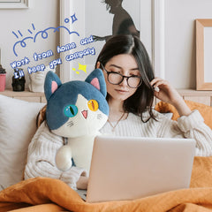 FANGYU plush shark cat pillow 130cm ideal for lounging and reading with comfort